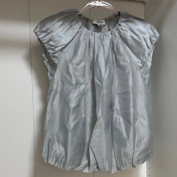 COS Women's Silver Blouse - Picture 2 of 6